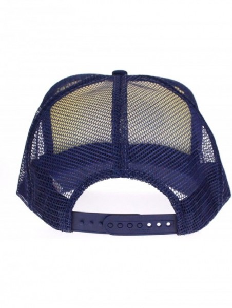 Baseball Caps American Flag Patriotic USA Classic 5 Panel Mesh Snap Back Trucker Hat - Navy Flg - CM123IOKE7F $13.92