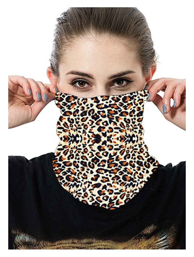 Balaclavas Unisex Multifunctional Seamless Bandana Face Mask Neck Gaiter Headwear Tube Mask Scarf - B-leopard - CP197AAOC2G $...