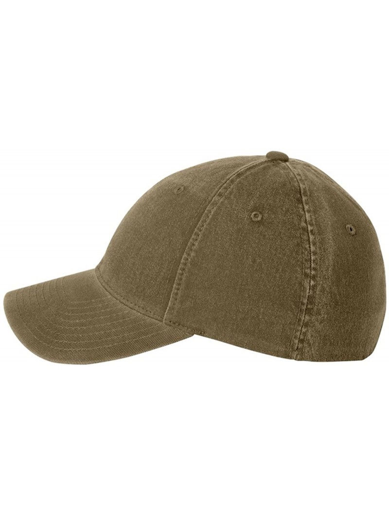 Baseball Caps Flexfit Garment-Washed Twill Cap (6997) - Loden Green - CO11M9BDXBX $18.67