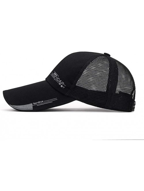 Baseball Caps Camouflage Summer Cap Mesh Hats for Men Women Casual Hats Hip Hop Baseball Caps - Z- Black - CP18WOLWRC5 $12.57