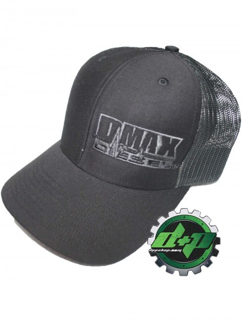 Baseball Caps Duramax Richardson Trucker Black hat Black mesh snap Back Dmax Cap - CN18LW7ZUW2 $41.82