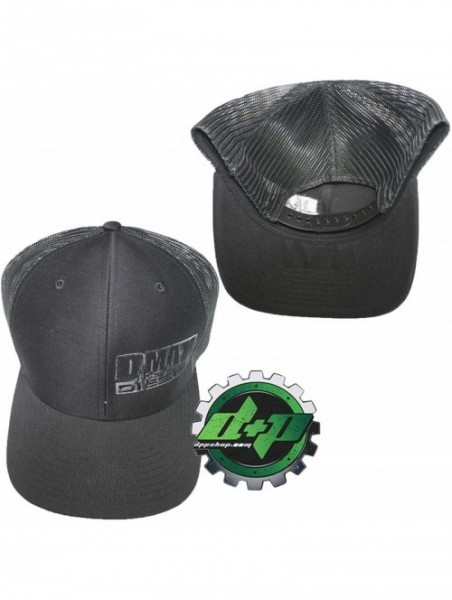 Baseball Caps Duramax Richardson Trucker Black hat Black mesh snap Back Dmax Cap - CN18LW7ZUW2 $41.82