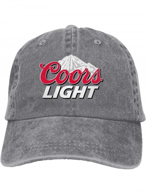 Baseball Caps Unisex Coors Light Mountain Washed Denim Baseball Caps Sun Hat Adjustable Snapback - Gray - CI18TZSI85O $11.22