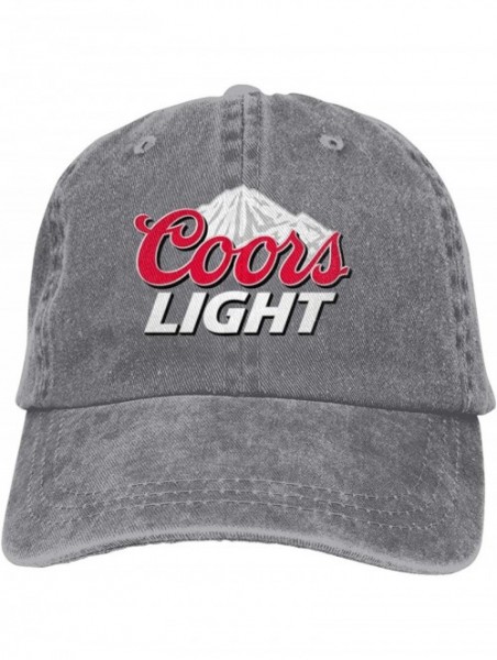 Baseball Caps Unisex Coors Light Mountain Washed Denim Baseball Caps Sun Hat Adjustable Snapback - Gray - CI18TZSI85O $11.22