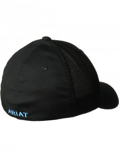 Baseball Caps Men's Black Blue Half Mesh Hat - Black - C011JJW0PRZ $37.50