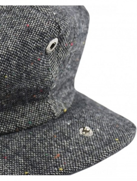 Newsboy Caps Men's Wool Herringbone Newsboy Cap Driving Cabbie Tweed Applejack Golf Hat - Sprinkle Gray - CP192WU880S $22.51