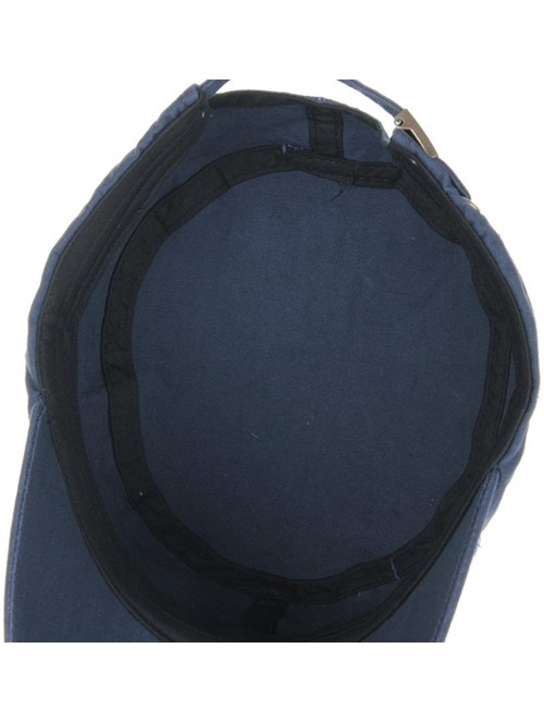 Baseball Caps Cadet Cap Camouflage Twill Cotton Distressed Washed Hat KR4303 - Navy - C112FD17GQD $27.39