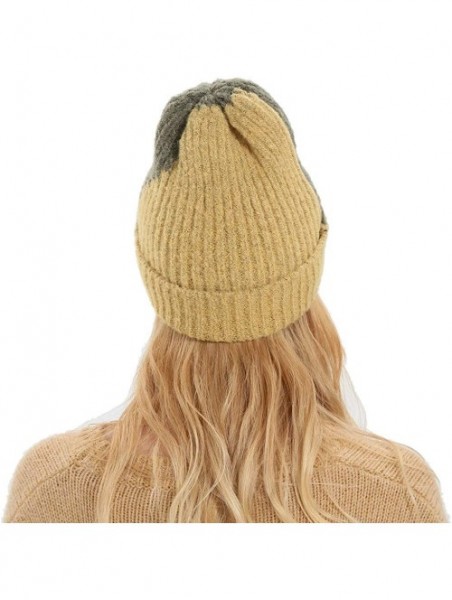 Skullies & Beanies Women's Solid Color Wool Knit Hats Earmuffs Parent-Child Caps - Yellow4 - CZ18ULKNHYR $12.35