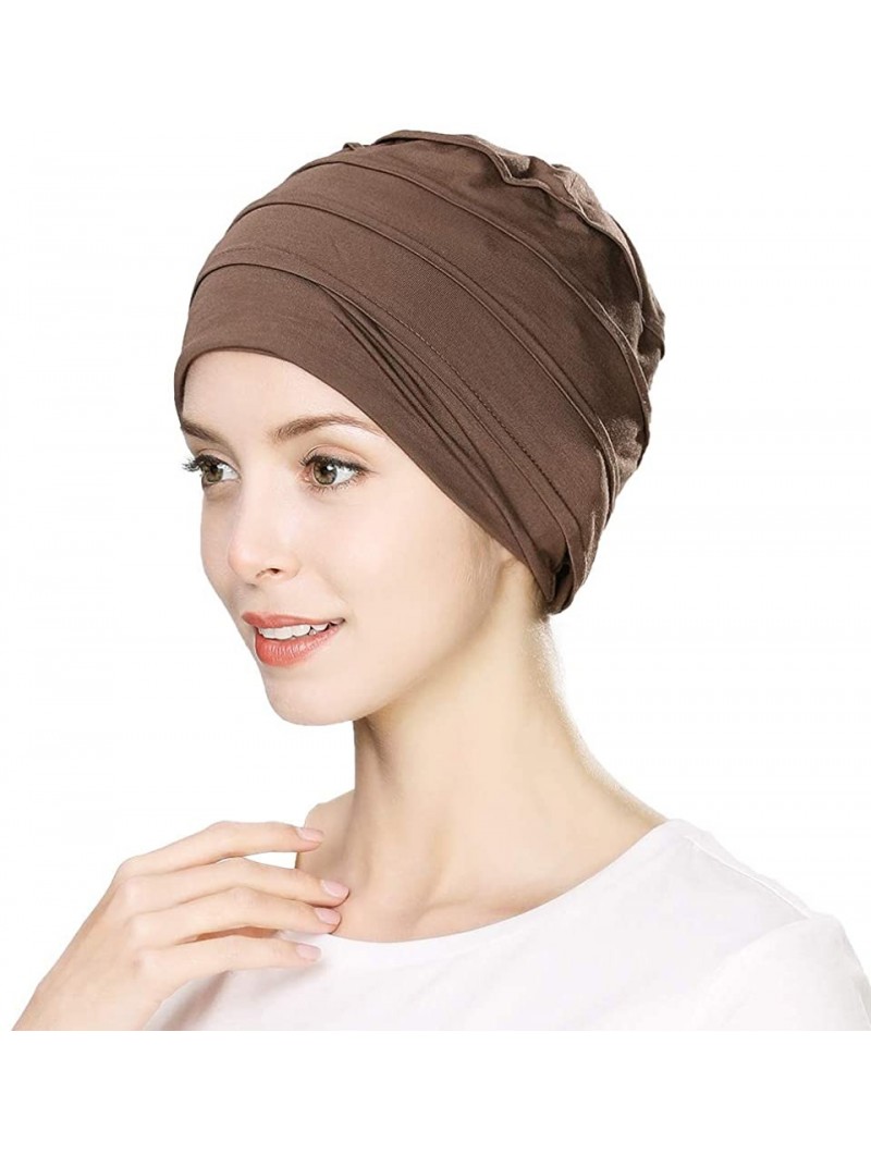 Skullies & Beanies Soft Chemo Caps Turbans Sleep Hat for Women Head Wraps Cancer Headwear Beanies Patient Hairloss 55-60cm - ...