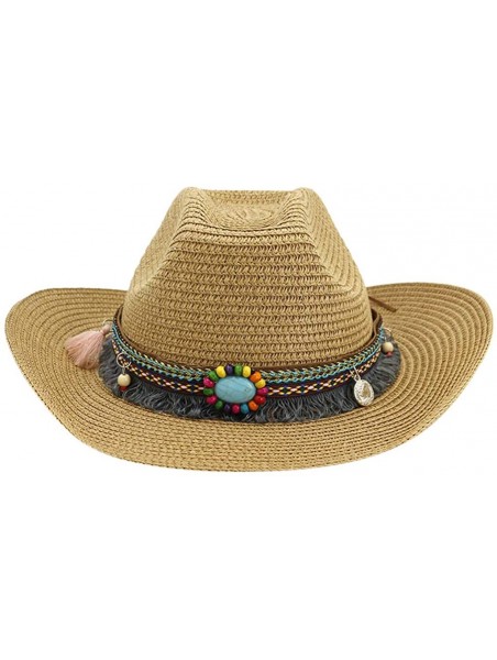 Sun Hats Unisex Sunshade Cap- Summer Outdoor Travel Western Cowboy Hat Casual Solid Mongolian Hat Grassland Visor - CD18W5O73...