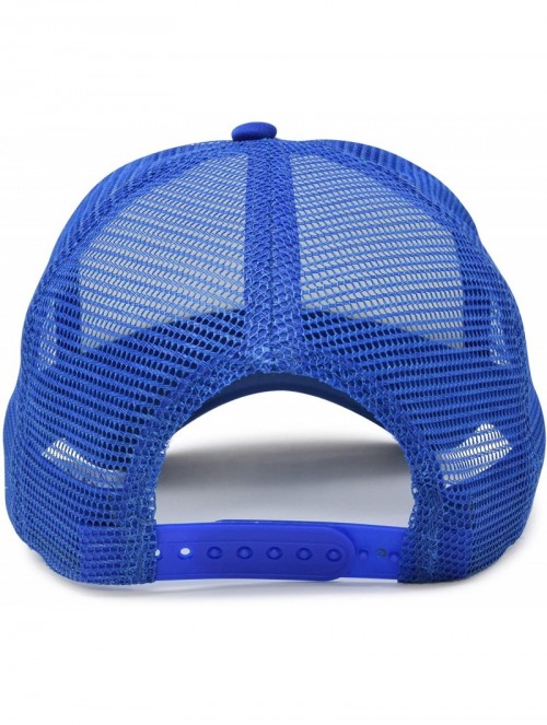 Baseball Caps Youth Mesh Trucker Cap - Adjustable Hat (S- M Sizes) - Royal Blue - CF119N21SEP $12.93