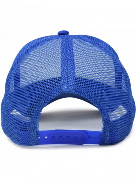 Baseball Caps Youth Mesh Trucker Cap - Adjustable Hat (S- M Sizes) - Royal Blue - CF119N21SEP $12.93