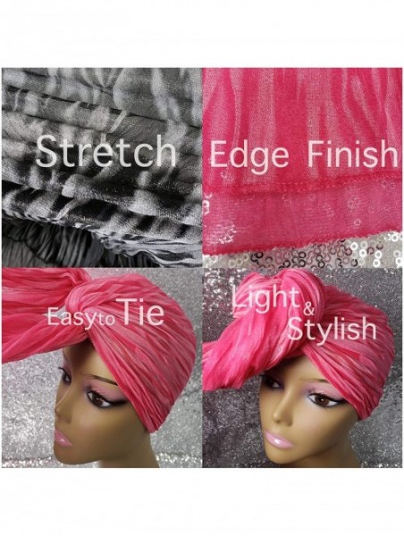 Headbands Head Wrap Scarf Turban - Long Black Head Scarf Wrap Turban Hair Scarf Tie Color Headband 1 or 2 Set - CT18CAKCH9H $...