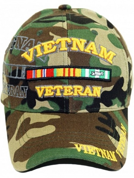 Baseball Caps U.S. Military Vietnam Veteran Official Licensed Embroidery Hat Army Veteran Baseball Cap - C218EZLXR8Y $17.65