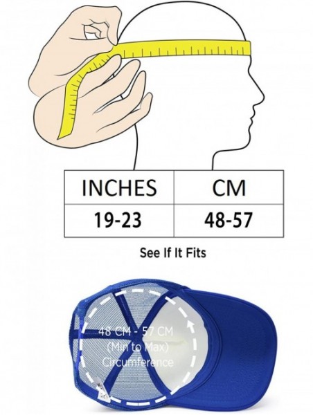 Baseball Caps Youth Mesh Trucker Cap - Adjustable Hat (S- M Sizes) - Royal Blue - CF119N21SEP $12.93