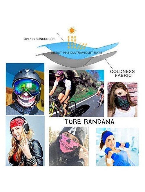 Balaclavas 5Pack Neck Gaiter Neck Scarf Breathable Balaclava UV Dust Protection for Cycling Hiking Fishing - CL197XMYE9M $25.50