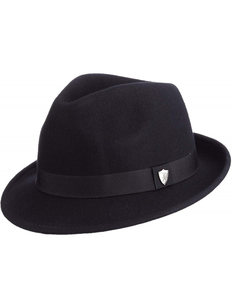 Fedoras Men's Wool Felt Hat - Black - CK113UWZKD9 $37.28