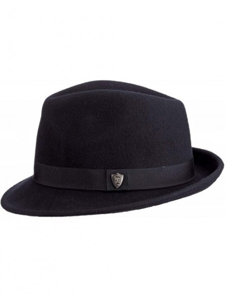 Fedoras Men's Wool Felt Hat - Black - CK113UWZKD9 $37.28