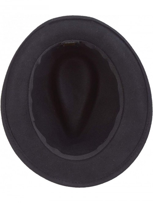 Fedoras Men's Wool Felt Hat - Black - CK113UWZKD9 $37.28