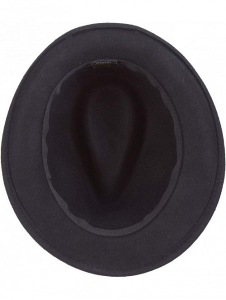 Fedoras Men's Wool Felt Hat - Black - CK113UWZKD9 $37.28