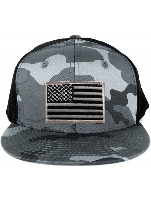Baseball Caps US American Flag Embroidered Patch Adjustable Urban Camo Trucker Cap - UUB - Black Grey Patch - C012N9J7UT3 $17.62