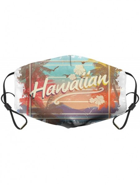 Balaclavas Cool Mouth-Ma_sk Vintage-Hawaiian-Floral-Aloha- Anti Pollution Washable and Reusable Face Ma_sk - CC197Y34EXW $19.09