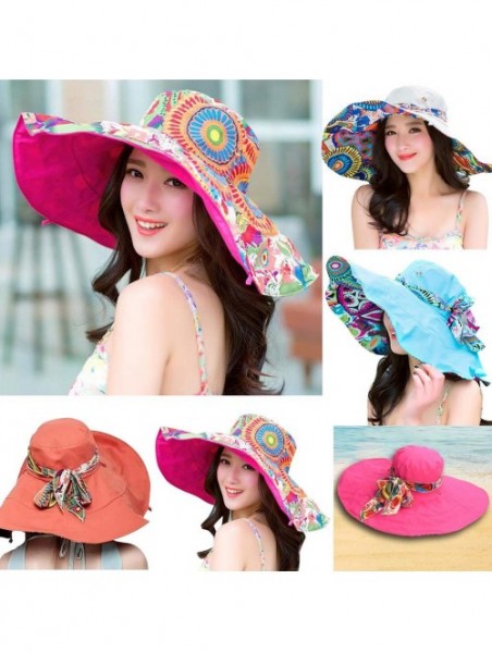 Sun Hats Sun Hats for Women Fishing Hiking Cap with Neck Flap Wide Brim Hat UPF 50+ (Hot Pink) - Hot Pink - CU18N0U0D28 $17.58