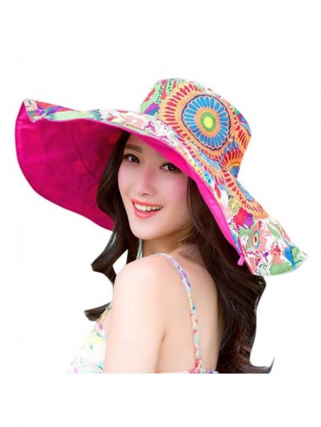 Sun Hats Sun Hats for Women Fishing Hiking Cap with Neck Flap Wide Brim Hat UPF 50+ (Hot Pink) - Hot Pink - CU18N0U0D28 $17.58