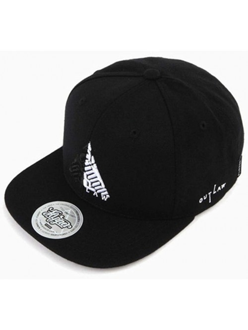 Baseball Caps Thuglife Embroidery Baseball Adjustable Snapback - Black/White Triangle Logo - CG195S7M8QH $43.60