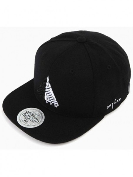 Baseball Caps Thuglife Embroidery Baseball Adjustable Snapback - Black/White Triangle Logo - CG195S7M8QH $43.60