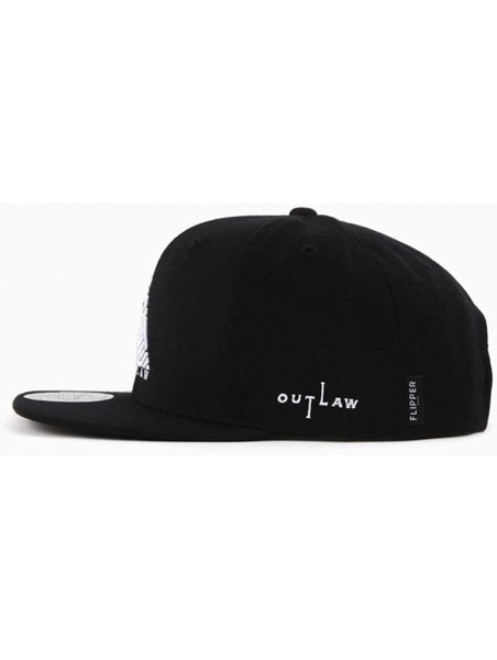 Baseball Caps Thuglife Embroidery Baseball Adjustable Snapback - Black/White Triangle Logo - CG195S7M8QH $43.60