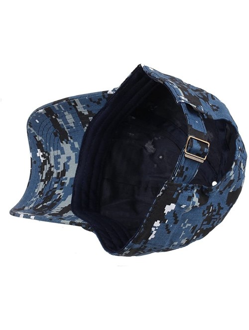 Baseball Caps US Flag Patch Tactical Style Cotton Trucker Baseball Cap Hat Army Green - Blue Camo - CQ12LOCMZBB $22.08