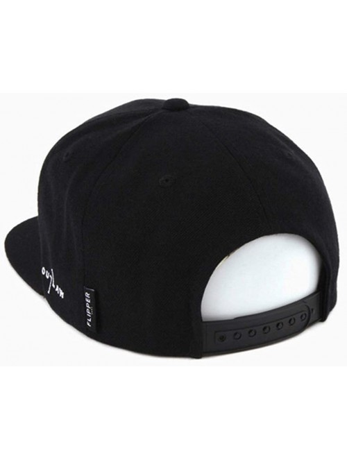 Baseball Caps Thuglife Embroidery Baseball Adjustable Snapback - Black/White Triangle Logo - CG195S7M8QH $43.60