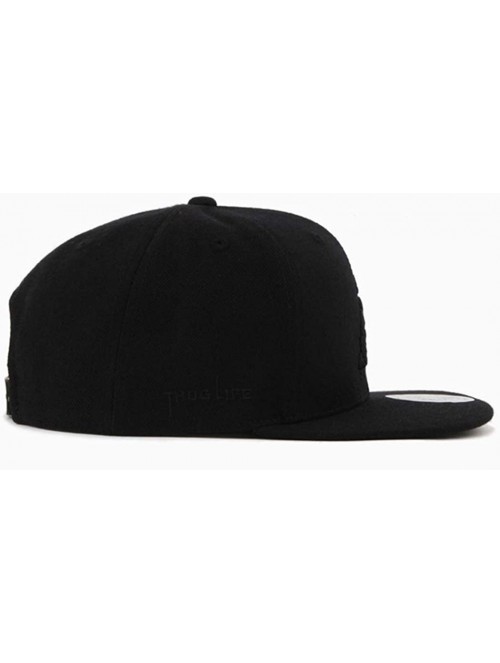 Baseball Caps Thuglife Embroidery Baseball Adjustable Snapback - Black/White Triangle Logo - CG195S7M8QH $43.60