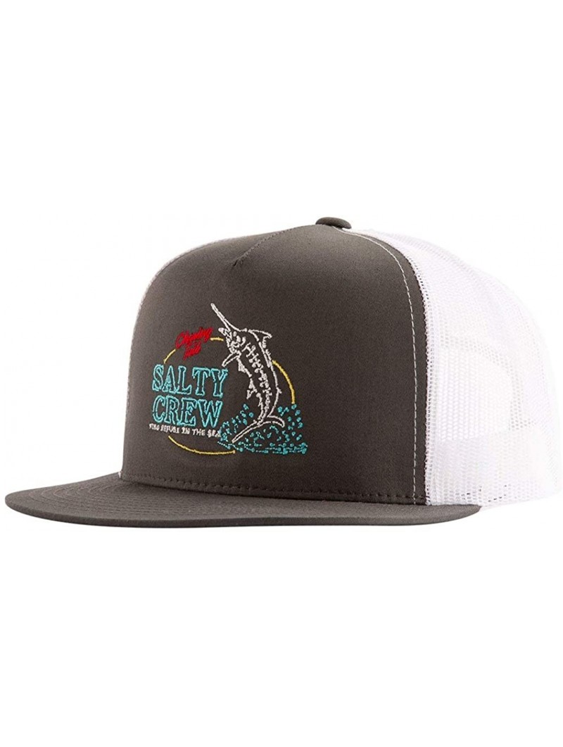 Baseball Caps Fresh Catch Trucker Hat - Charcoal-white - CR18QI2TM0E $36.23