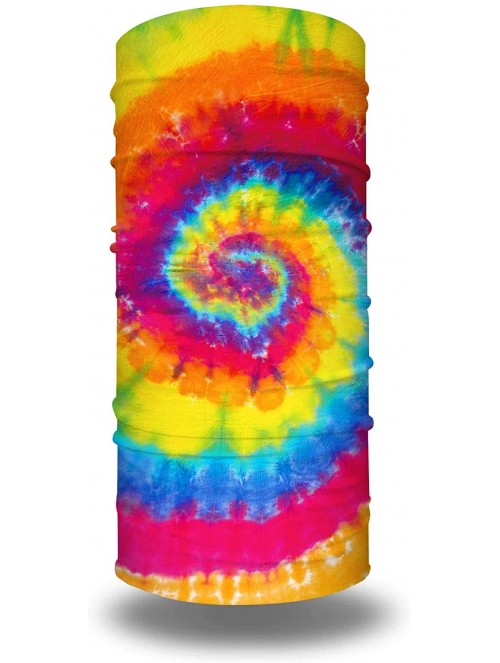 Balaclavas Seamless Bandanas Balaclava Face Mask Neck Gaiter Tie Dye Print for Men Women - Colorful Vortex Tie Dye - CJ197W0Y...