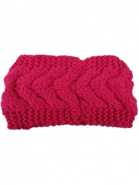 Headbands Winter Ear Headwrap Crochet Knitted Headband Hairband(n1266) - Dark Rose - CH189O8DDMN $19.07