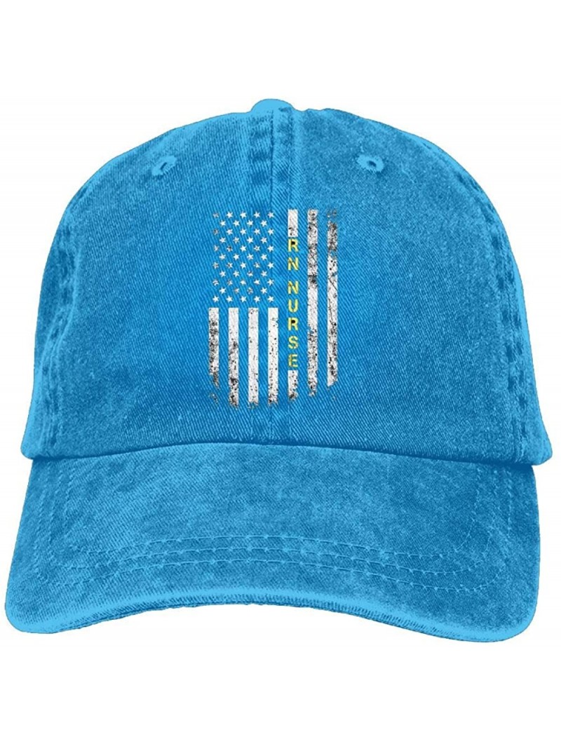 Baseball Caps Rn Nurse American Flag Truck Driver Hat Unisex Adjustable Baseball Caps - Royalblue - CA18HECHU4Q $23.41