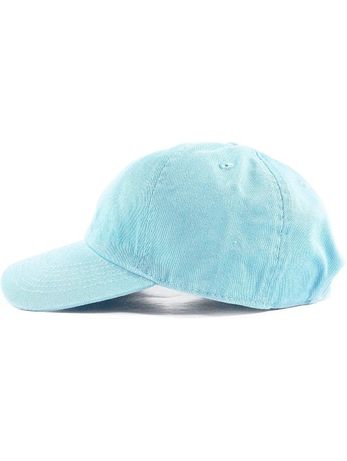 Baseball Caps Polo Style Baseball Cap Ball Dad Hat Adjustable Plain Solid Washed Mens Womens Cotton - Aqua - C718WG0KKOI $12.47