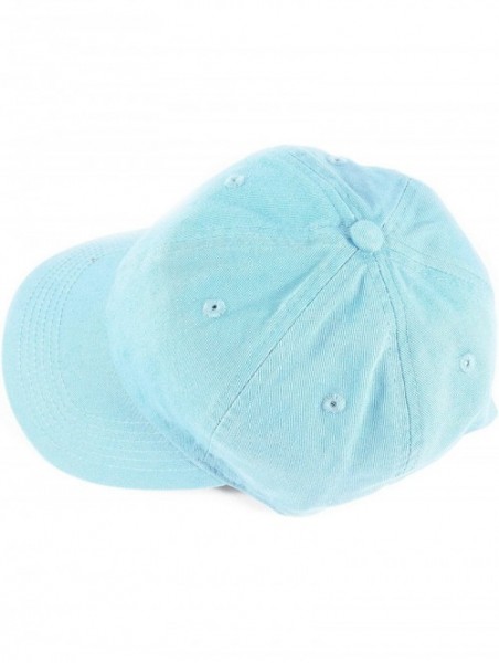 Baseball Caps Polo Style Baseball Cap Ball Dad Hat Adjustable Plain Solid Washed Mens Womens Cotton - Aqua - C718WG0KKOI $12.47