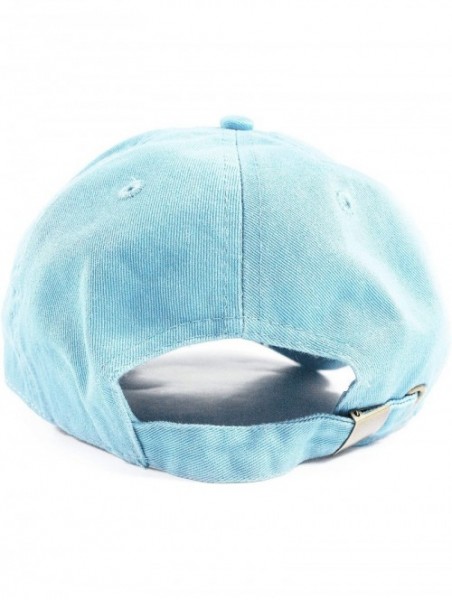 Baseball Caps Polo Style Baseball Cap Ball Dad Hat Adjustable Plain Solid Washed Mens Womens Cotton - Aqua - C718WG0KKOI $12.47