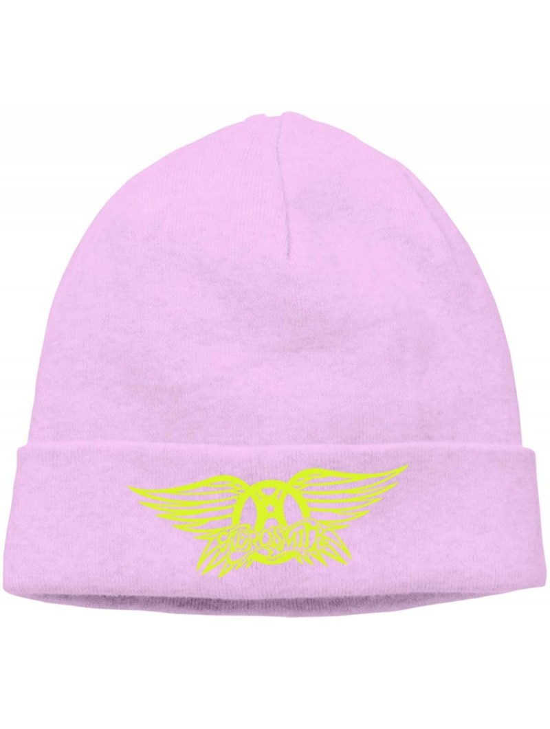 Skullies & Beanies Mens & Womens Aerosmith Skull Beanie Hats Winter Knitted Caps Soft Warm Ski Hat Black - Pink - CS18KZYZ6UT...
