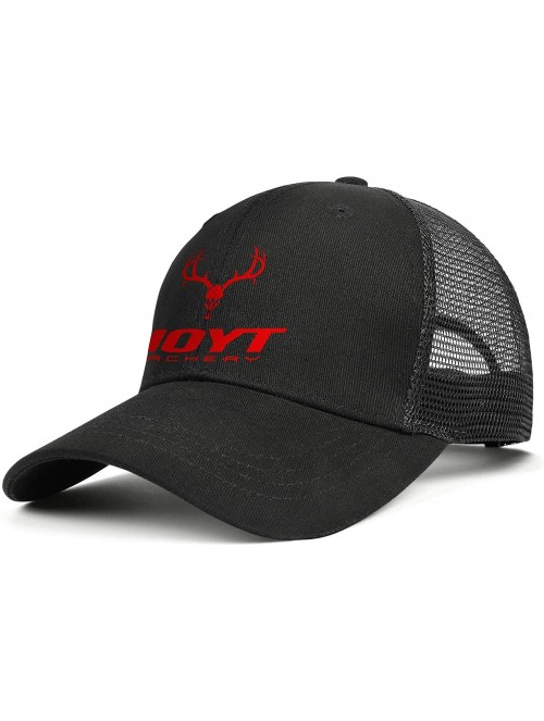 Baseball Caps Men Baseball Cap Fashion Adjustable Mesh Archery Red Dad Trucker Golf Hat - Black-11 - CS18A2WKDN0 $22.45