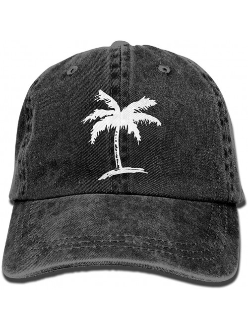 Baseball Caps Sports Denim Cap Palm Tree Men Women Snapback Caps Adjustable Baseball Cap - Black - CW18D6EYZK5 $14.61