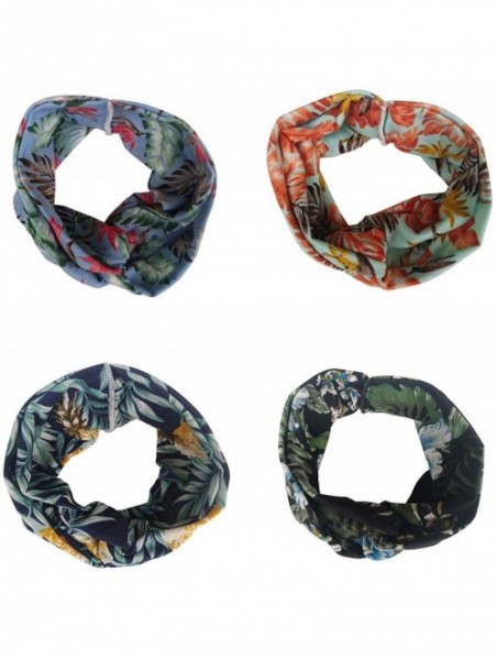 Headbands 4 Pack Bow Women Headband Boho Floal Style Criss Cross Head Wrap Hair Band - Set 5 - CI194MDA9UW $16.92