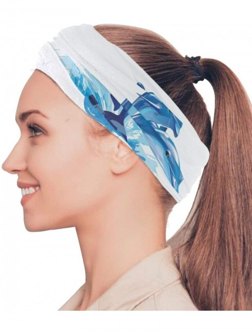 Balaclavas American Bandanas Headband Neckwarmer - Dolphin Jumping - CO197QNXNDW $16.89