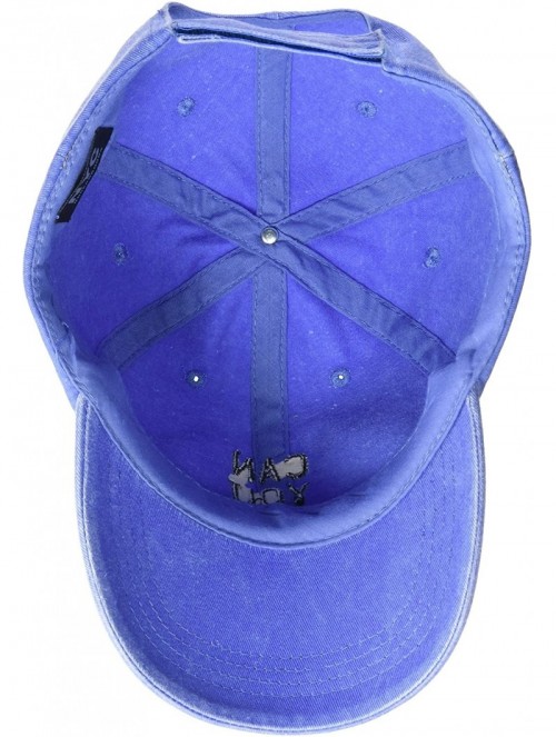 Baseball Caps Women's Mineral-Washed Baseball Cap with Verbiage - Blue - CH184CGON66 $17.04