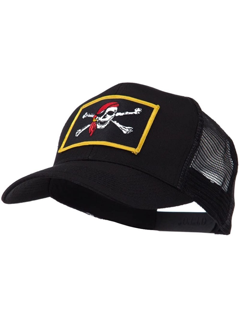 Baseball Caps Skull and Choppers Embroidered Military Patched Mesh Cap - Red Scarf - CH11FITQF4F $21.45