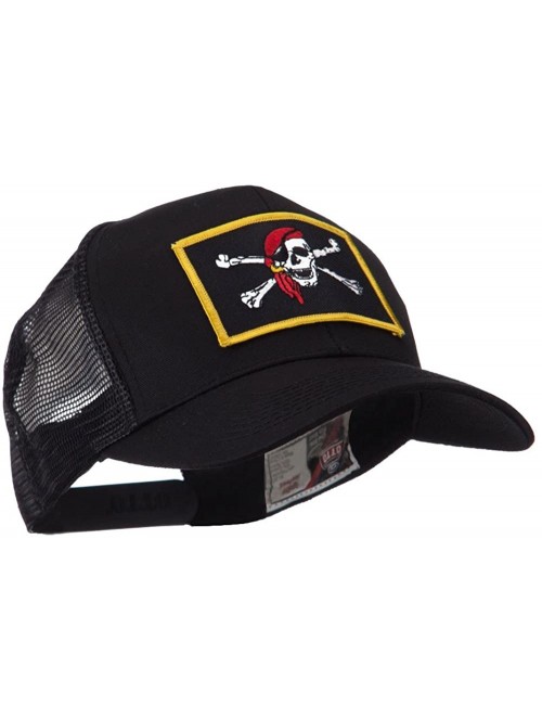 Baseball Caps Skull and Choppers Embroidered Military Patched Mesh Cap - Red Scarf - CH11FITQF4F $21.45