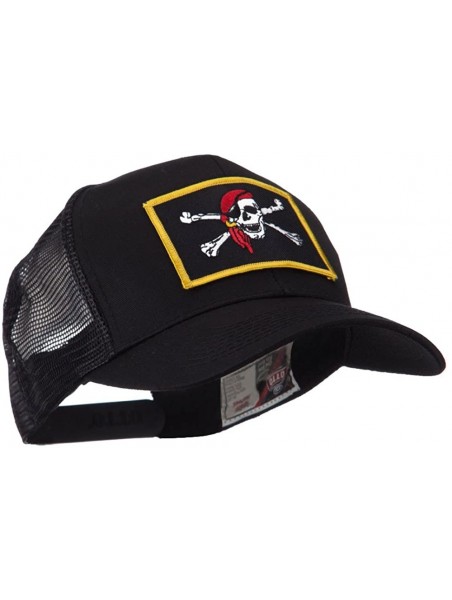 Baseball Caps Skull and Choppers Embroidered Military Patched Mesh Cap - Red Scarf - CH11FITQF4F $21.45